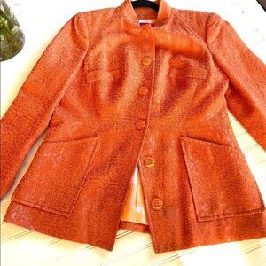 Vintage Christian Lacroix Orange cotton/ Silk 2 piece suit